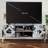 Sleek Mirrored TV Console with Diamond-Cut Glass and Open Storage for Modern Living-1641691767