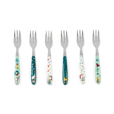 Peanuts Shiny And Bright Stainless Steel Wood Stainless Steel Dessert Fork Flatware