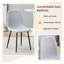Ensemble de table de salle à manger 7 pièces avec tablette de rangement, plateau en faux marbre blanc et 6 chaises en lin gris clair-491134547-491134552-491134558