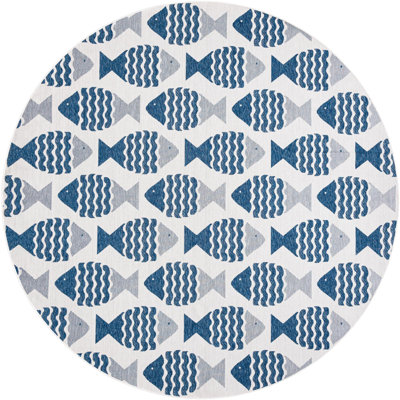 Tapis contemporain bleu marine Daitzman