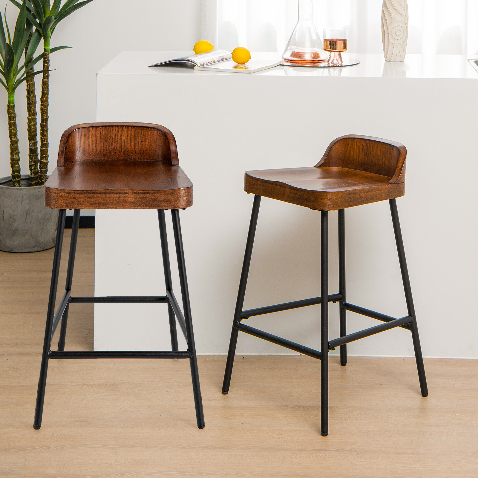 Heavy duty wooden on sale bar stools