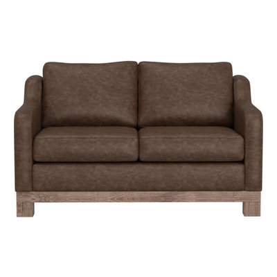 Causeuse Sama de 60 po avec 2 coussins décoratifs, bois de pin massif