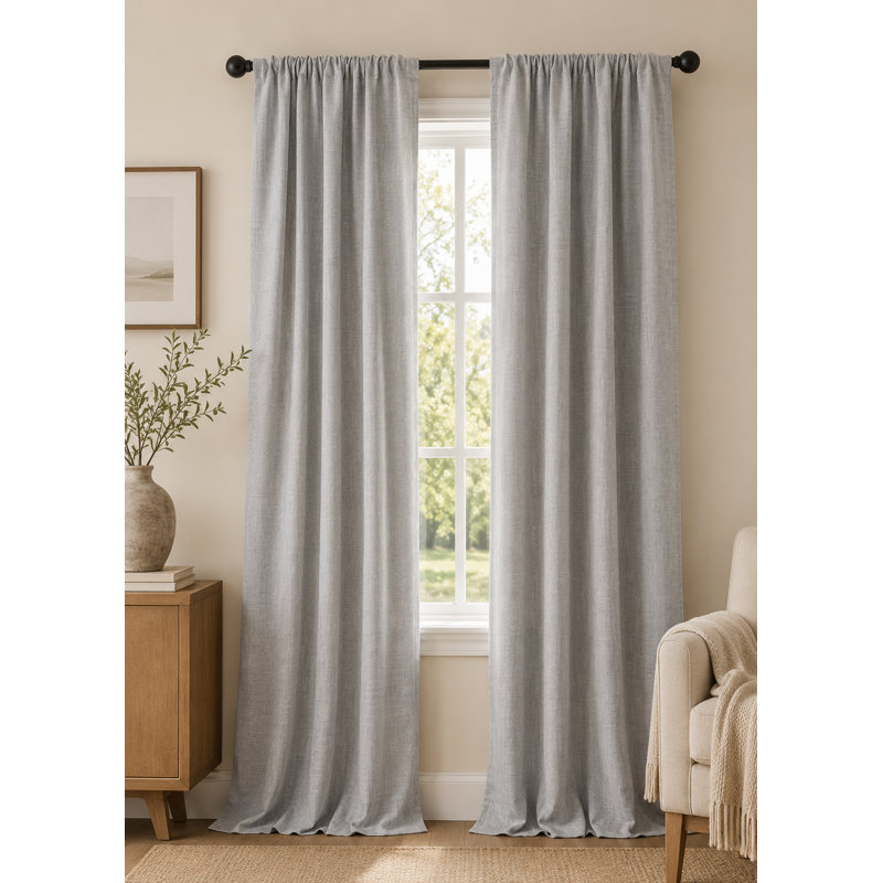 Beldon Blackout Curtain Single Panel, 54" x 84", Gray