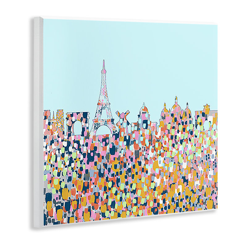 Abstract Paris City View Wall Plaque Art by Ashley Singleton