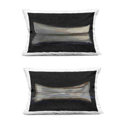 Still Canoe Reflections 2 Piece Decorative Printed Throw Pillow Set design by Ethan Harper