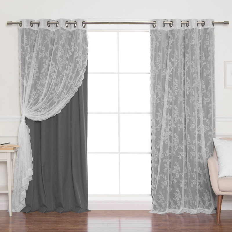 Fortney Sliding Panel Pair, Dark Gray, 52" x 84"