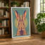 Gilt Rabbit Portrait Art Deco - Wrapped Canvas-135299172-135299194