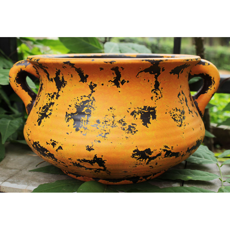 Pot de fleurs en argile aires, Jaune