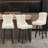 Modern  Swivel Bar Stools Velvet Barstools Button Tufted Bar Stools Rivet Trim Bar Stools for Kitchen Island,Bistro, with Metal Pull Ring Sturdy Footrest Large Backrest for Home Bar-759074644-740668985
