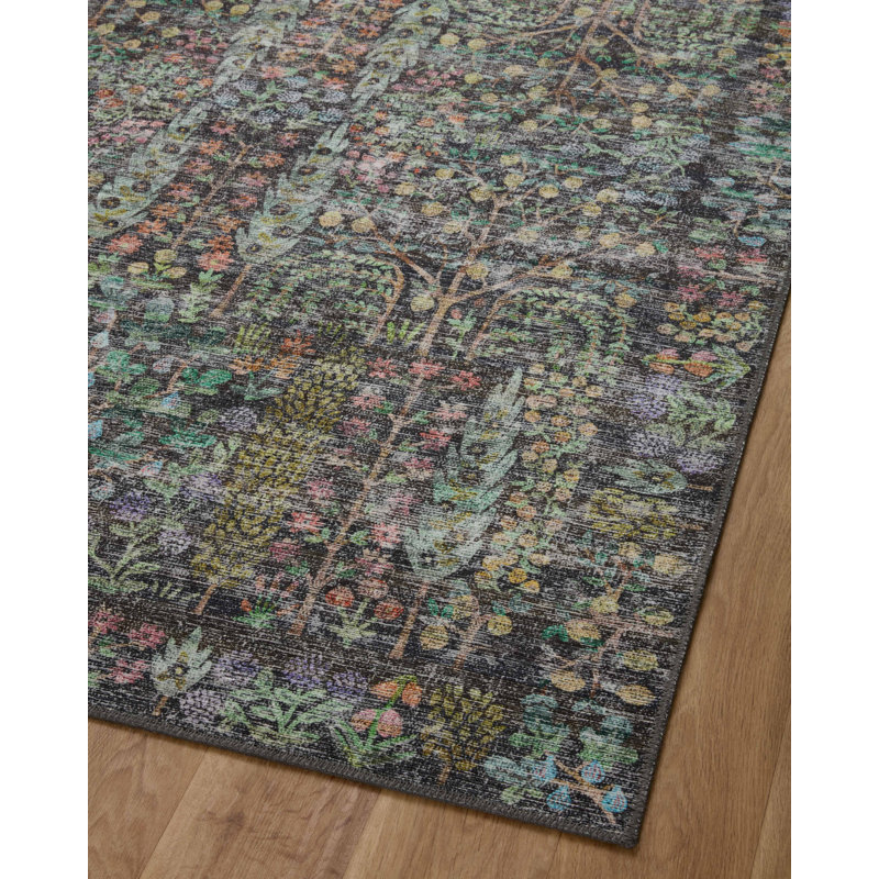 Rifle Paper Co. X Loloi Maison Grove Blue Area Rug, Runner 2'6" x 9'6"
