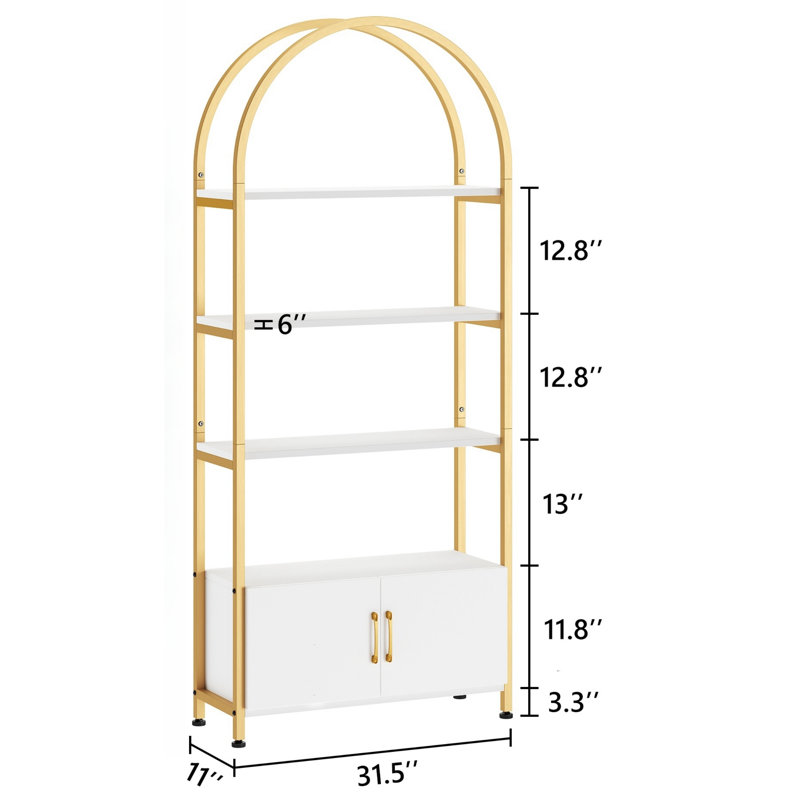 181.6cm H x 80cm W Iron Standard Bookcase
