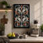 Mirrored Herons in Pattern Art Deco - Wrapped Canvas-1834258225-1834258239