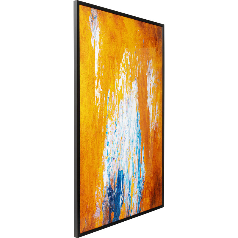 Bildistas Orange - Closed Corner Frame Rectangle Painting on Canvas