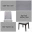 Ensemble de 2 chaises d'appoint en lin gris clair et finition chêne gris