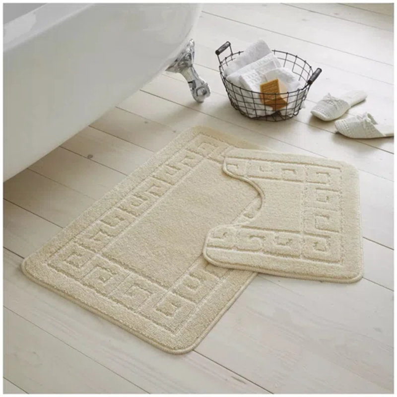 Memory Foam Non-Slip Bath Mat, Cream