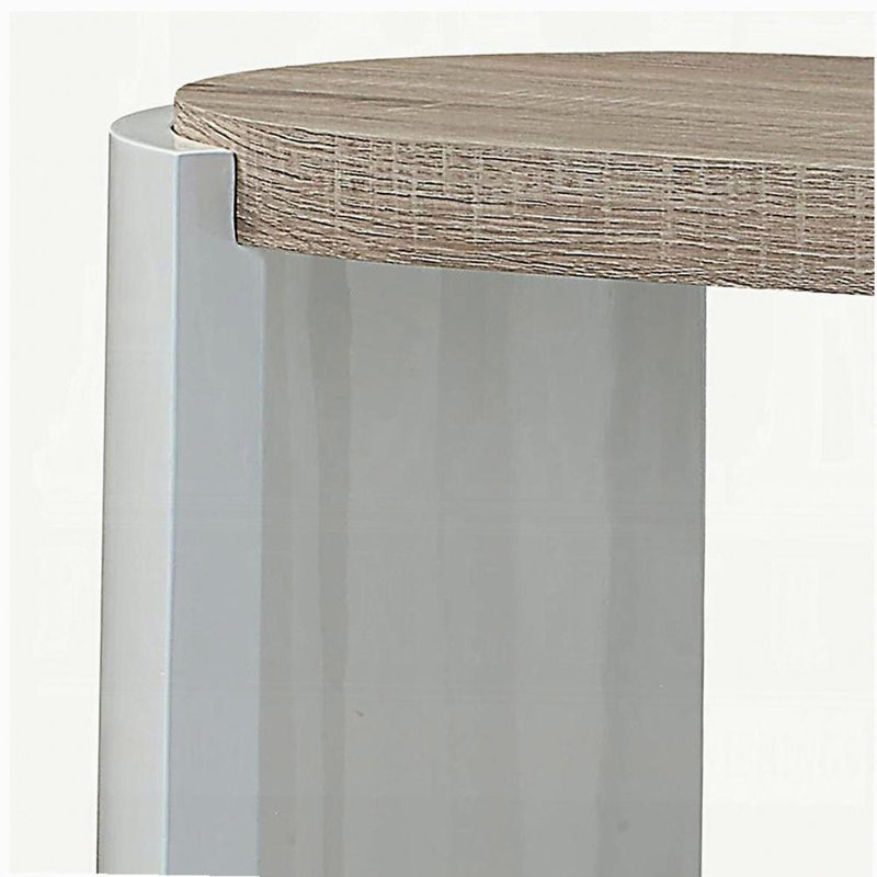 High Gloss Sofa Table with Bottom Shelf