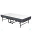 Lit pliant simple de 75 po x 38 po avec matelas en mousse à mémoire de forme de 3,7 po, lit d'appoint pliable portatif, lit pliant pour les invités et structure en métal robuste