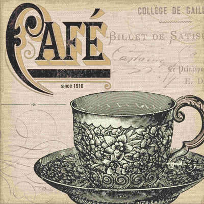 Antique Cafe II - impression sur toile tendue