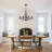 8-Light Black Vintage Crystal Candle Chandelier