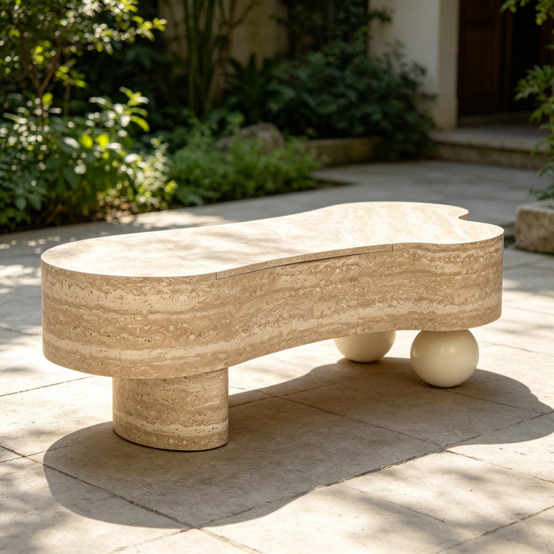 Table basse avec plateau rabattable