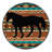 Washable Horseshoe Pattern Southwestern Area Rug-354403101
