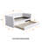 Upholstered Faux Leather Daybed with Trundle Bed-986851580