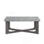 Ensemble de 3 tables basses de forme rectangulaire et 2 tables de bout carrées à pieds croisés de style contemporain gris