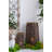 S/2 Weathered Brown Lanterns With Arched Legs And Mesh Design, L:14x14x29.5" S:9.5x9.5x17.5" 