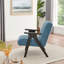 Chaise moderne bleu avec structure, revêtement contemporain - bleu, rembourrage en mousse épaisse, bois-1445507422