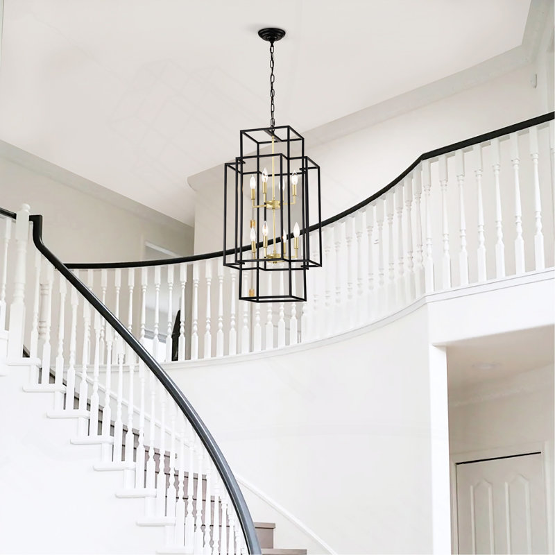 Luminaire suspendu en métal à 8 lumières