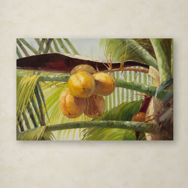 « coco palm i », reproduction sur toile tendue, H 30 po x l 47 po x P 2 po