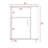 Kit Lower Microwave Cabinet, Single Door, Three Side Shelves-128970334