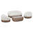 Willow 4Pc Upholstered Woven Patio Deep Seating Conversation Set
