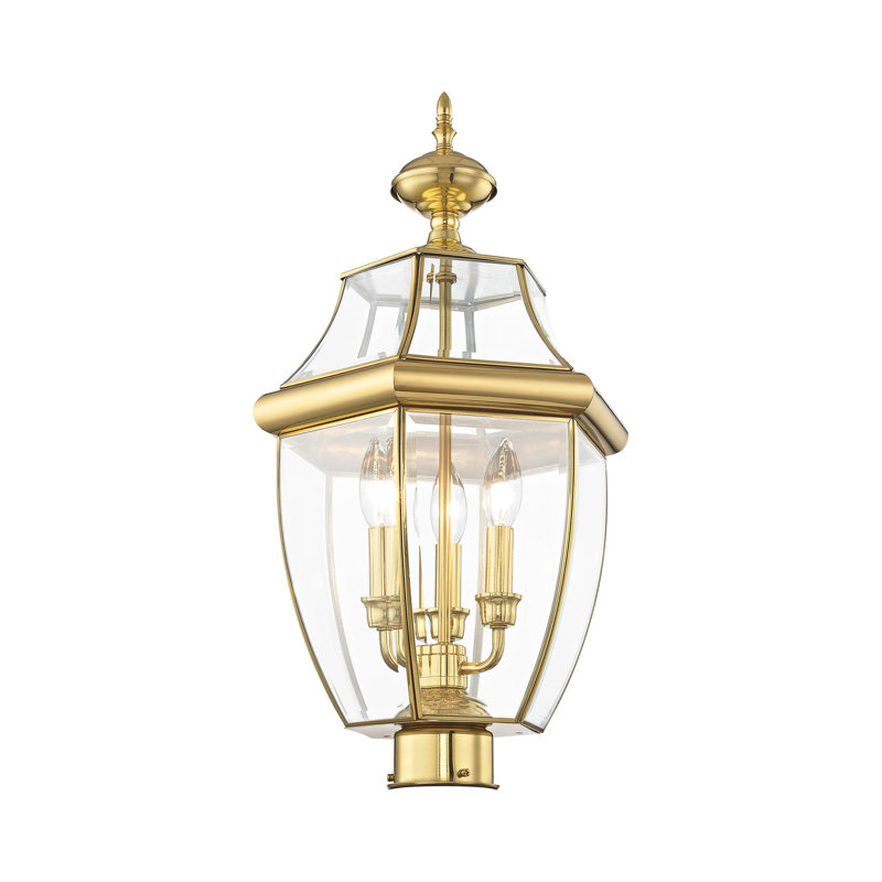 Tête de lanterne câblée 1 lumière Arelene, H 23,5 po x l 12,5 po x P 12,5 po, Laiton poli