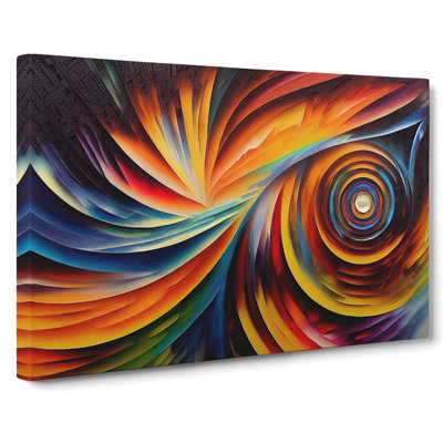 Golden Vinyl Record Art Vol.2 Abstract - Wrapped Canvas