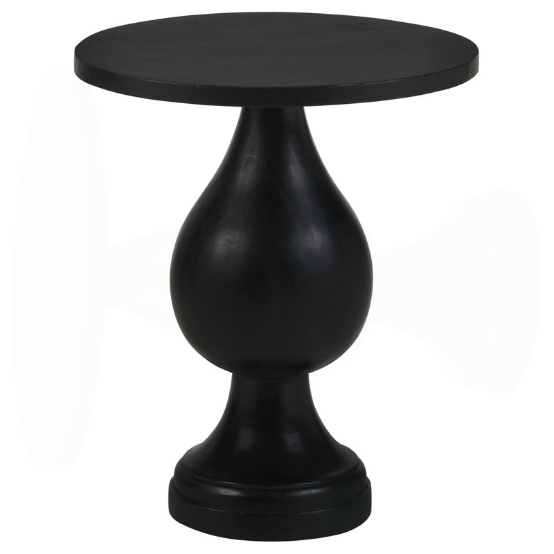 Table d'appoint à piédestal, Noir