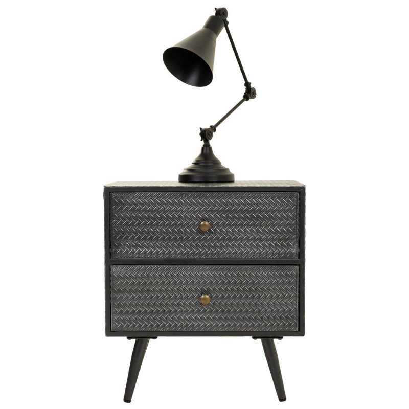 Hunsicker 50cm W Metal Bedside Table