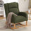 Chaise berçante de 27,3 po de largeur avec pieds et repose-pieds en bois massif