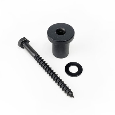 Black Rustic Spacer,Washer And Lag Bolt Set