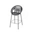 Tabouret de bar d'extérieur en faux osier noir, ensemble de 2-967055905