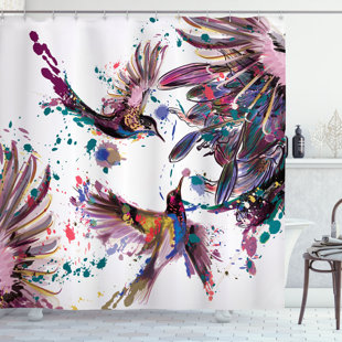 Hummingbird Shower Curtain Set + Hooks