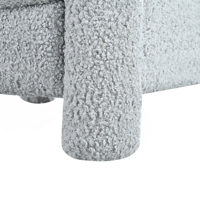 Tamaran Upholstery Push-Back Recliner Chair, Gray 100% Linen