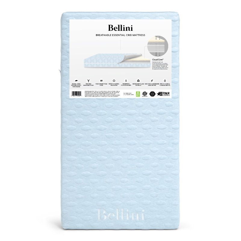 Breathable Essential Crib Mattress, Pink, Blue