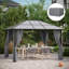 Ensemble de parois latérales pour abri de jardin 10 pi x 12 pi Outsunny avec panneaux, crochets et anneaux en C inclus pour les pergolas et les cabanes-123313169-123313170