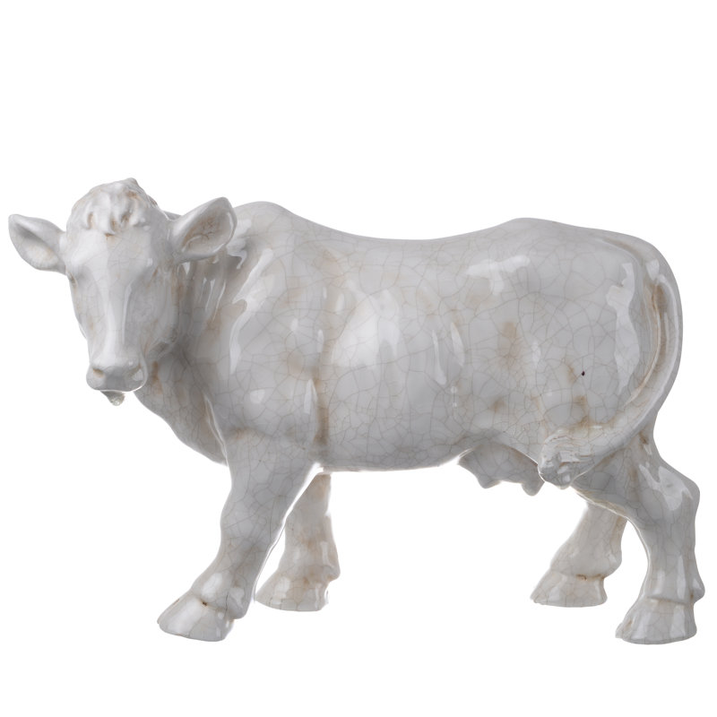 Figurine de vache en céramique