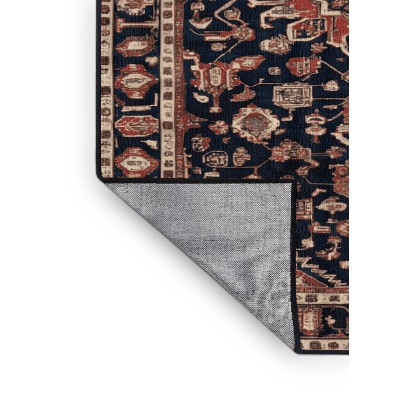 Tapis brun lavable à la machine, Rond 4 pi