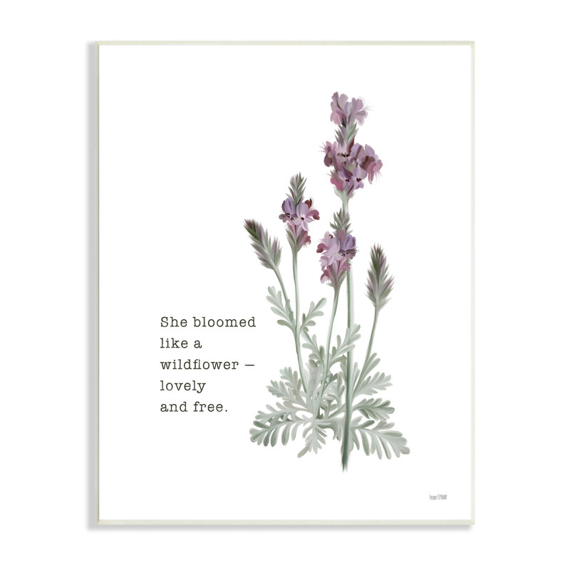 «She Bloomed Like a Wildflower» par House Fenway, H 19 po x l 13 po x P 0,5 po, Plaque murale