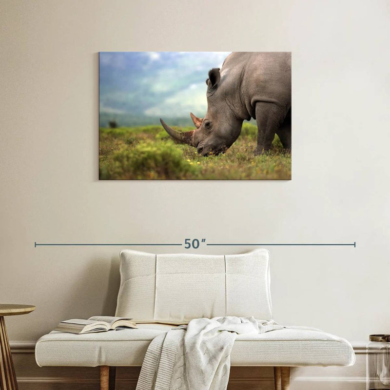 Rhinocéros en voie de disparition Brampt, H 24 po x l 36 po