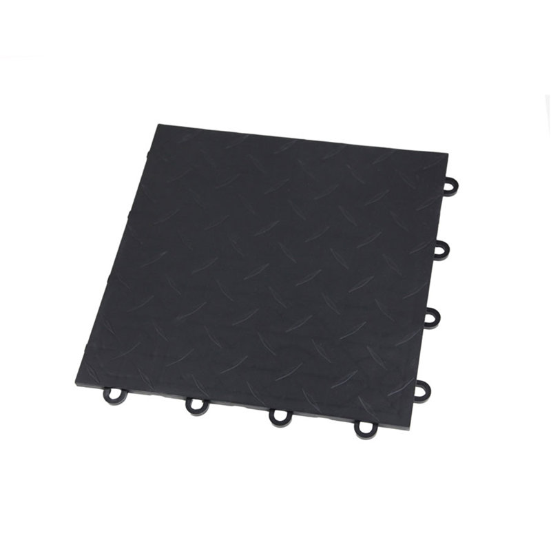 Carreau de plancher de garage 12 po x 12 po, Noir