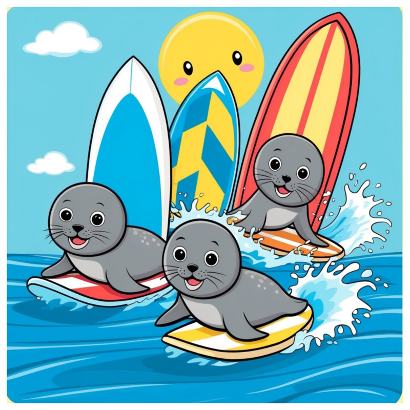 Rideaux de douche Sails Surf Illustration, L 70 po x H 84 po